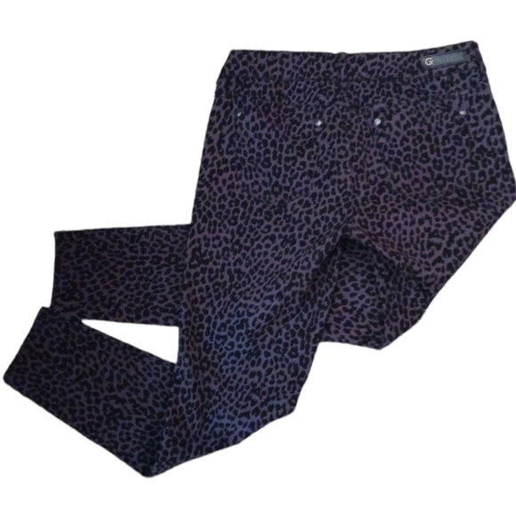GUESS SUPER SKINNY CHEETAH PANTS - Picture 2 of 8